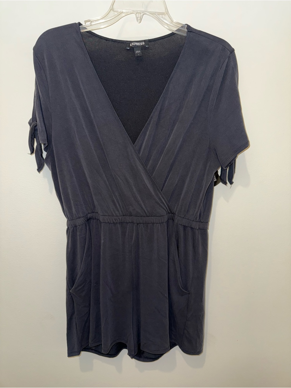 Express Women's Black Short Sleeve Romper